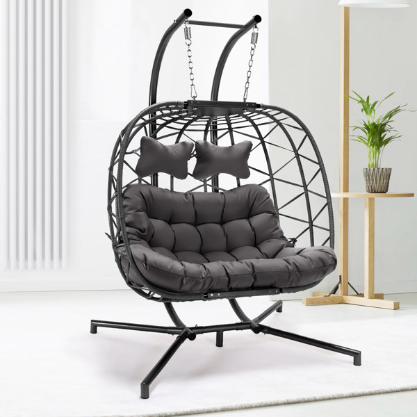 Dakota Fields Celyne Outdoor Indoor Double Swing Egg Chair with